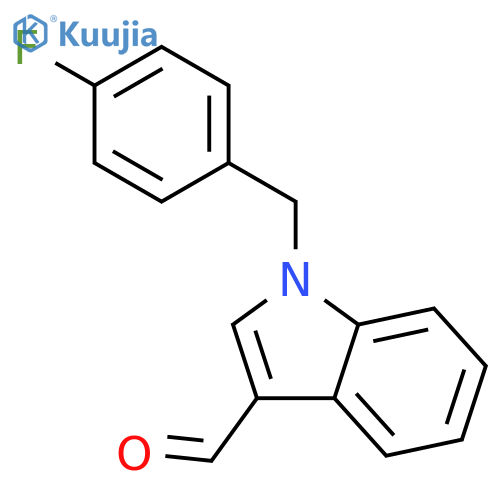 1-[(4-fluorophenyl)methyl]-1H-indole-3-carbaldehyde structure