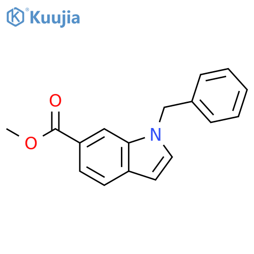 1H-Indole-6-carboxylic acid, 1-(phenylmethyl)-, methyl ester structure