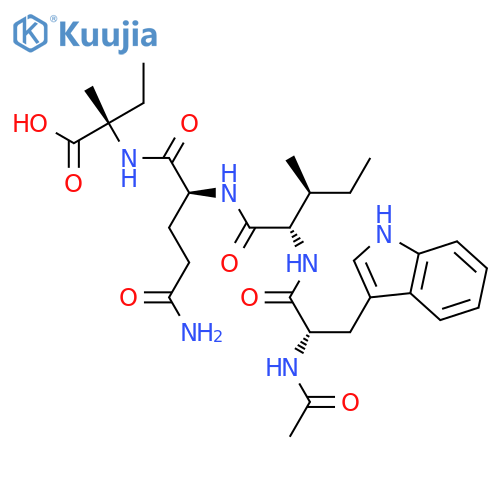D-Isovaline, N-acetyl-L-tryptophyl-L-isoleucyl-L-glutaminyl- structure