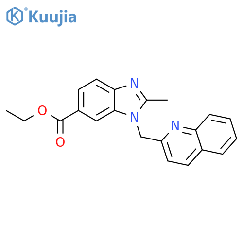 1H-BENZIMIDAZOLE-6-CARBOXYLIC ACID, 2-METHYL-1-(2-QUINOLINYLMETHYL)-, ETHYL ESTER structure
