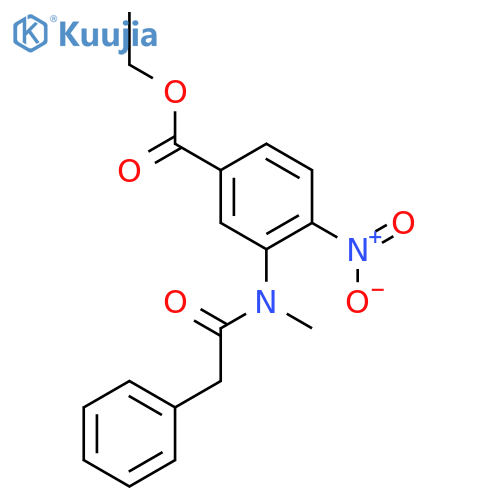 BENZOIC ACID, 3-[METHYL(PHENYLACETYL)AMINO]-4-NITRO-, ETHYL ESTER structure