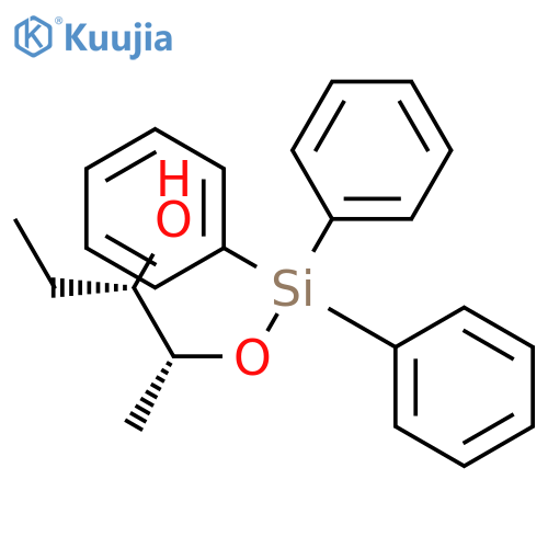 3-Pentanol, 2-[(triphenylsilyl)oxy]-, (R*,S*)- structure