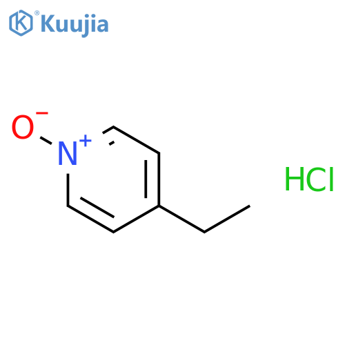 Pyridine, 4-ethyl-, 1-oxide, hydrochloride structure