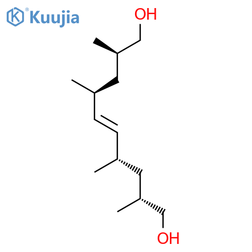 5-Decene-1,10-diol, 2,4,7,9-tetramethyl-, (2R*,4S*,5E,7S*,9R*)- structure
