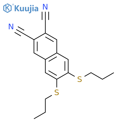 2,3-Naphthalenedicarbonitrile, 6,7-bis(propylthio)- structure