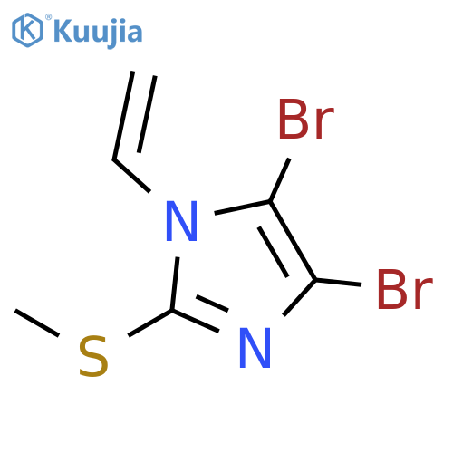 1H-Imidazole, 4,5-dibromo-1-ethenyl-2-(methylthio)- structure