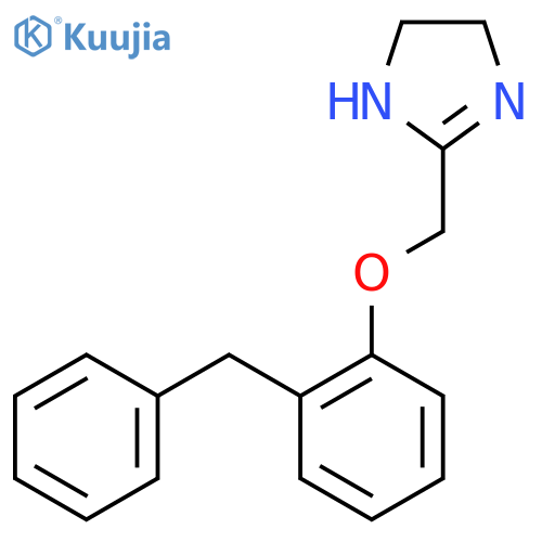 1H-Imidazole, 4,5-dihydro-2-[[2-(phenylmethyl)phenoxy]methyl]- structure