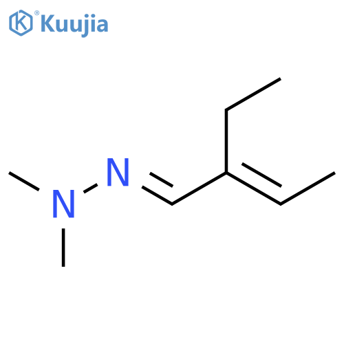 2-Butenal, 2-ethyl-, dimethylhydrazone structure