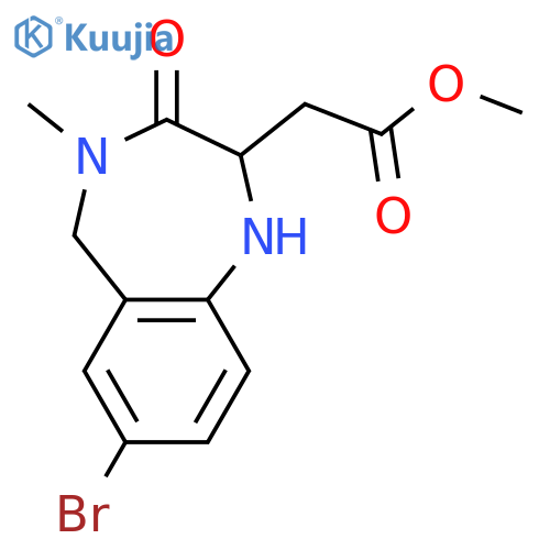 1H-1,4-BENZODIAZEPINE-2-ACETIC ACID, 7-BROMO-2,3,4,5-TETRAHYDRO-4-METHYL-3-OXO-, METHYL ESTER structure