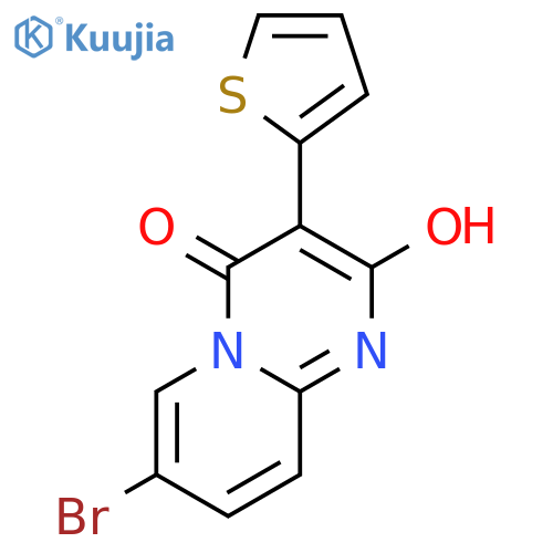 4H-Pyrido[1,2-a]pyrimidin-4-one, 7-bromo-2-hydroxy-3-(2-thienyl)- structure