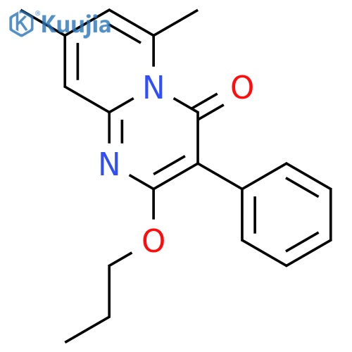 4H-Pyrido[1,2-a]pyrimidin-4-one, 6,8-dimethyl-3-phenyl-2-propoxy- structure