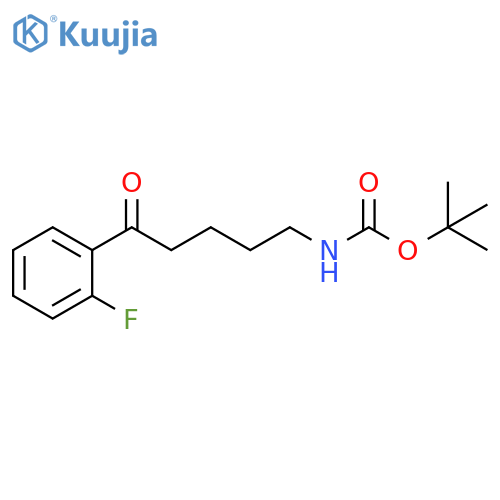 tert-butyl N-5-(2-fluorophenyl)-5-oxopentylcarbamate structure
