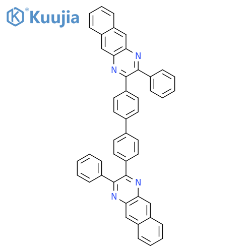 Benzo[g]quinoxaline, 2,2'-[1,1'-biphenyl]-4,4'-diylbis[3-phenyl- structure