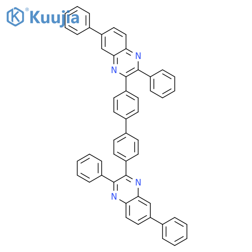 Quinoxaline, 2,2'-[1,1'-biphenyl]-4,4'-diylbis[3,7-diphenyl- structure