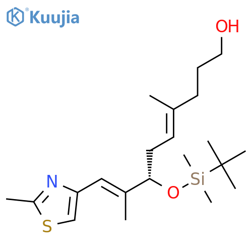 (S,4Z,8E)-7-((tert-butyldimethylsilyl)oxy)-4,8-dimethyl-9-(2-methylthiazol-4-yl)nona-4,8-dien-1-ol structure