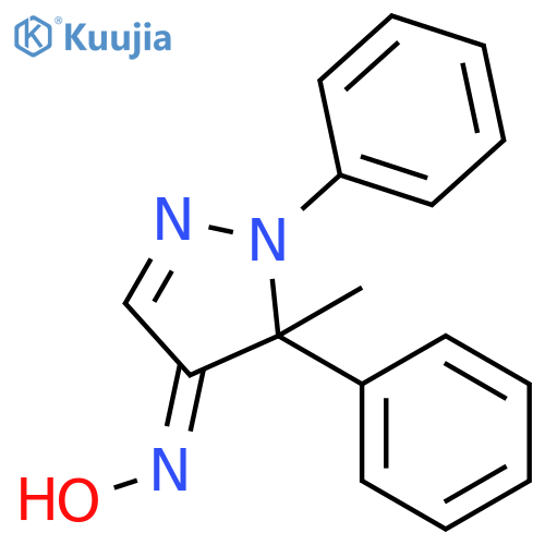 4H-Pyrazol-4-one, 1,5-dihydro-5-methyl-1,5-diphenyl-, oxime structure