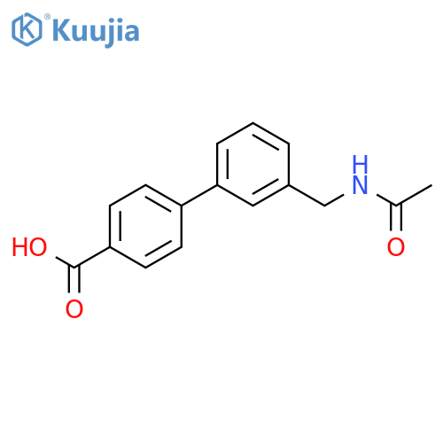 3'-(acetamidomethyl)-1,1'-biphenyl-4-carboxylic acid structure