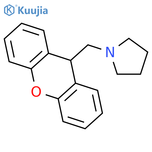 1-[(9H-Xanthen-9-YL)methyl]pyrrolidine structure