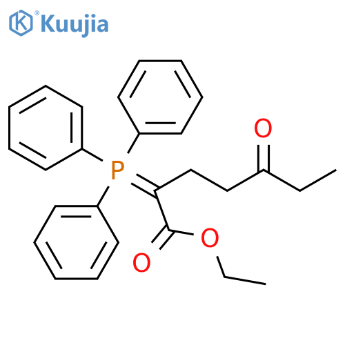 Heptanoic acid, 5-oxo-2-(triphenylphosphoranylidene)-, ethyl ester structure