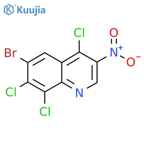 6-Bromo-4,7,8-trichloro-3-nitroquinoline structure