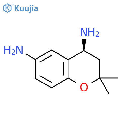 (4S)-2,2-dimethyl-3,4-dihydro-2H-1-benzopyran-4,6-diamine structure