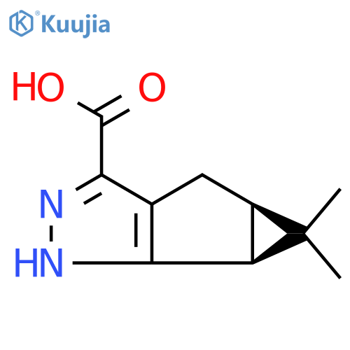 (2S,4R)-3,3-dimethyl-8,9-diazatricyclo[4.3.0.02,?]nona-1(6),7-diene-7-carboxylic acid structure