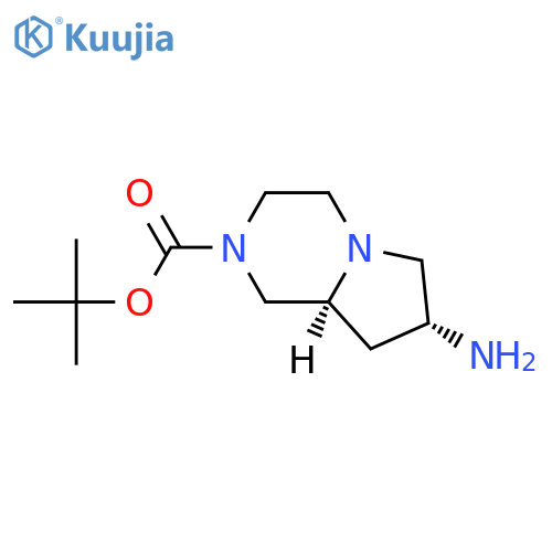tert-butyl (7R,8aS)-7-amino-octahydropyrrolo[1,2-a]piperazine-2-carboxylate structure