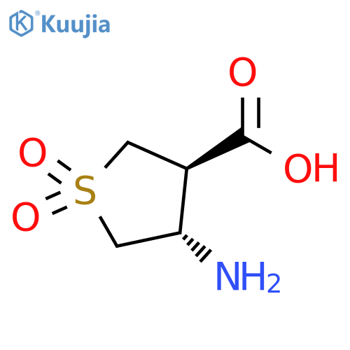rac-(3R,4S)-4-amino-1,1-dioxo-1lambda6-thiolane-3-carboxylic acid structure