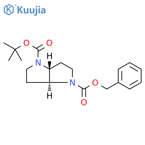 1-O-benzyl 4-O-tert-butyl (3aR,6aS)-2,3,3a,5,6,6a-hexahydropyrrolo[3,2-b]pyrrole-1,4-dicarboxylate structure