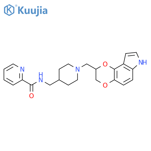 2-Pyridinecarboxamide,N-[[1-[(2,3-dihydro-7H-1,4-dioxino[2,3-e]indol-2-yl)methyl]-4-piperidinyl]methyl]- structure