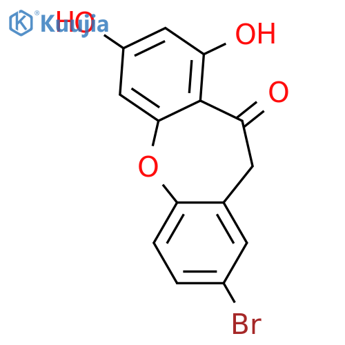 Dibenz[b,f]oxepin-10(11H)-one, 2-bromo-7,9-dihydroxy- structure