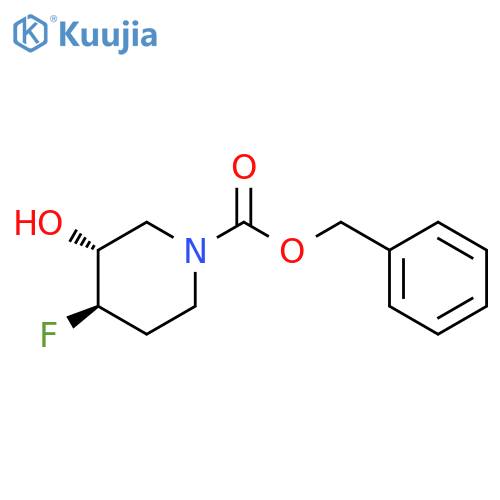 Trans-benzyl (3R,4R)-4-fluoro-3-hydroxypiperidine-1-carboxylate structure