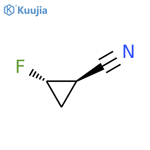 Cyclopropanecarbonitrile, 2-fluoro-, (1R,2S)- structure