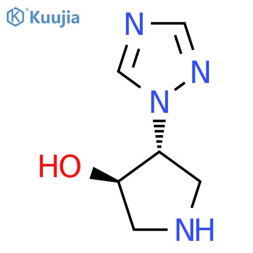 rac-(3R,4R)-4-(1H-1,2,4-triazol-1-yl)pyrrolidin-3-ol structure