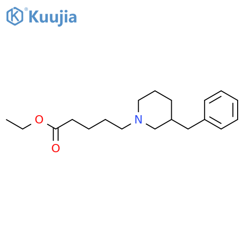 1-Piperidinepentanoic acid, 3-(phenylmethyl)-, ethyl ester structure