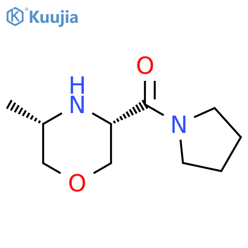 (3S,5S)-3-methyl-5-(pyrrolidine-1-carbonyl)morpholine structure
