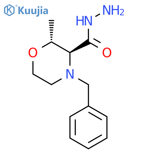 (2R,3S)-4-benzyl-2-methylmorpholine-3-carbohydrazide structure