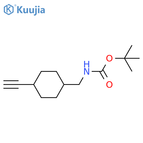 tert-butyl ((trans-4-ethynylcyclohexyl)methyl)carbamate structure