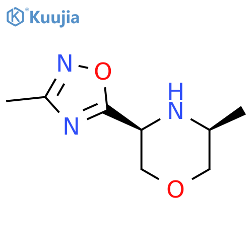 Morpholine, 3-methyl-5-(3-methyl-1,2,4-oxadiazol-5-yl)-, (3S,5S)- structure