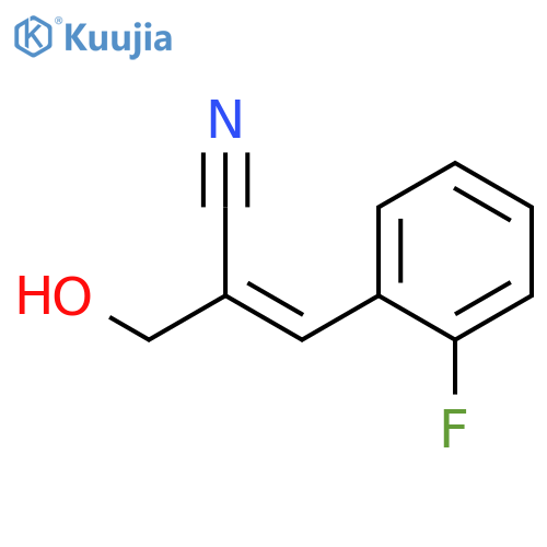 2-Propenenitrile, 3-(2-fluorophenyl)-2-(hydroxymethyl)-, (2E)- structure