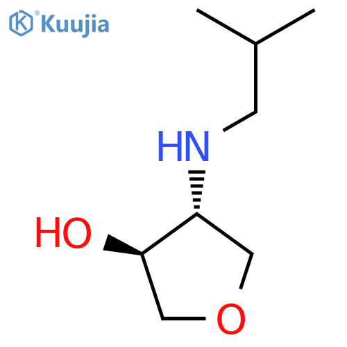 trans-4-(2-methylpropyl)aminooxolan-3-ol structure