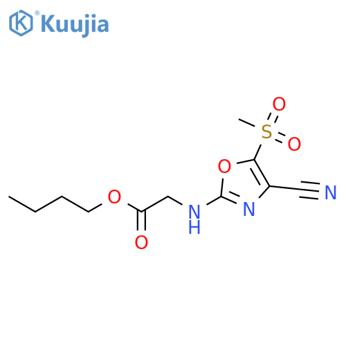 Glycine, N-[4-cyano-5-(methylsulfonyl)-2-oxazolyl]-, butyl ester structure