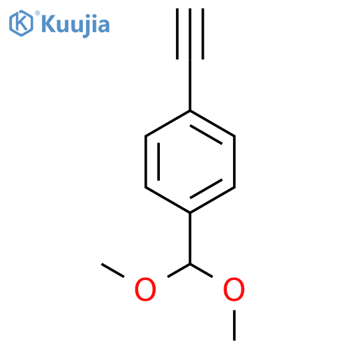 Benzene, 1-(dimethoxymethyl)-4-ethynyl- structure