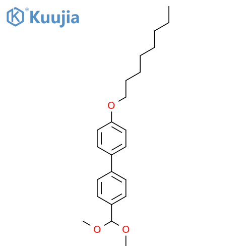1,1'-Biphenyl, 4-(dimethoxymethyl)-4'-(octyloxy)- structure