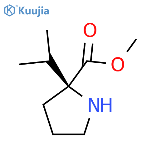 methyl (2S)-2-(propan-2-yl)pyrrolidine-2-carboxylate structure