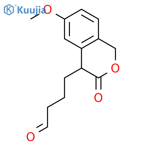 1H-2-Benzopyran-4-butanal, 3,4-dihydro-6-methoxy-3-oxo- structure
