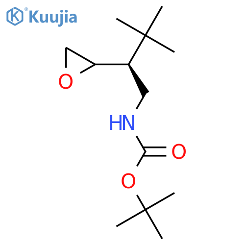 Carbamic acid, N-[(1S)-3,3-dimethyl-1-(2S)-2-oxiranylbutyl]-, 1,1-dimethylethyl ester structure
