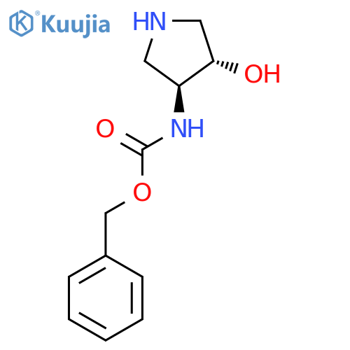 benzyl N-[(3S,4S)-4-hydroxypyrrolidin-3-yl]carbamate structure