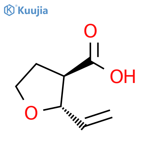 (2S,3R)-2-ethenyloxolane-3-carboxylic acid, trans structure