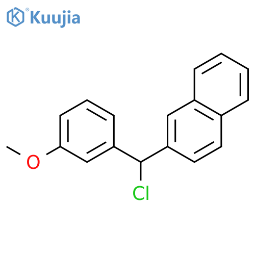 Naphthalene, 2-[chloro(3-methoxyphenyl)methyl]- structure